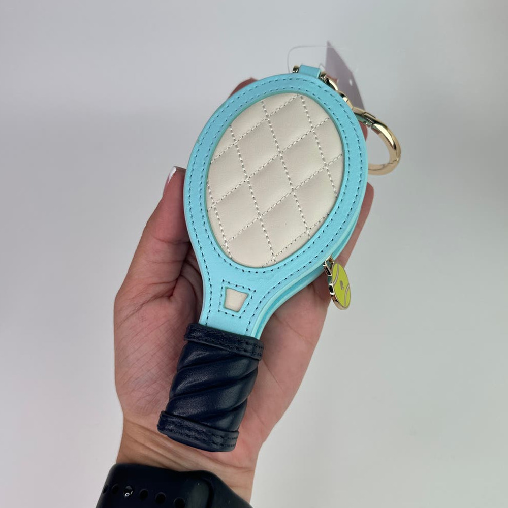 Kate Spade Grand 3D Tennis Racquet Bag Charm and Card Holder. - Picture 8 of 12